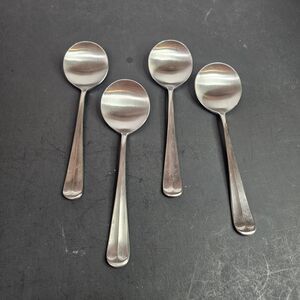 Supreme Cutlery Towle Liberty Bell Stainless Soup Spoons Set of 4 6 3/4" Japan